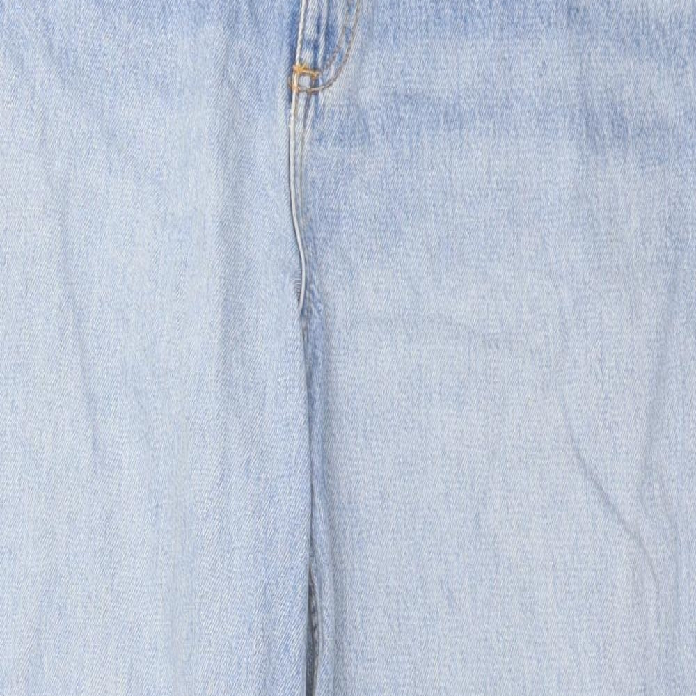 ASOS Mens Blue Cotton Straight Jeans Size 34 in L30 in Regular Button