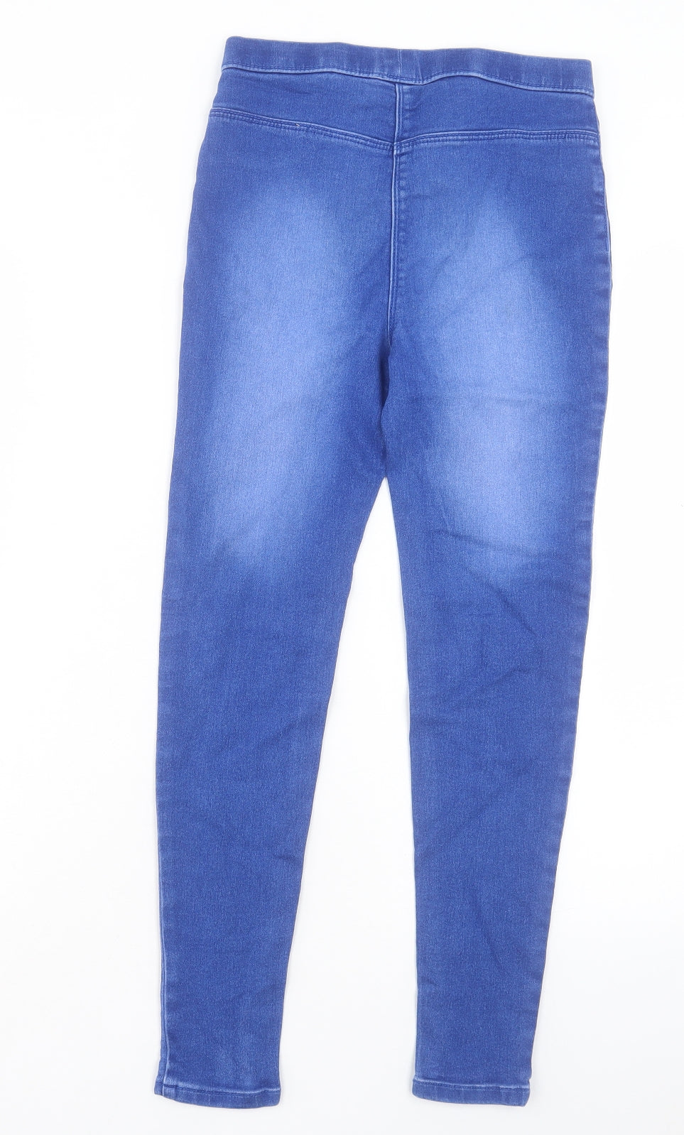 George Girls Blue Cotton Jegging Trousers Size 11-12 Years Regular Pullover