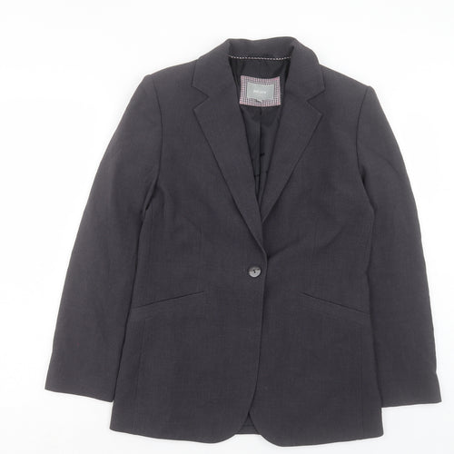 Per Una Womens Grey Jacket Blazer Size 10 Button
