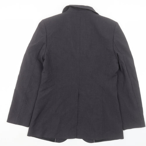 Per Una Womens Grey Jacket Blazer Size 10 Button