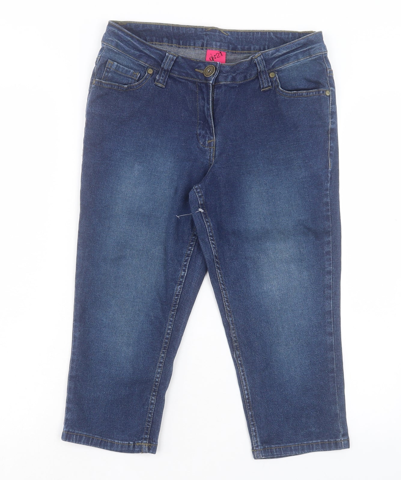 George Womens Blue Cotton Bermuda Shorts Size 10 L17 in Regular Button