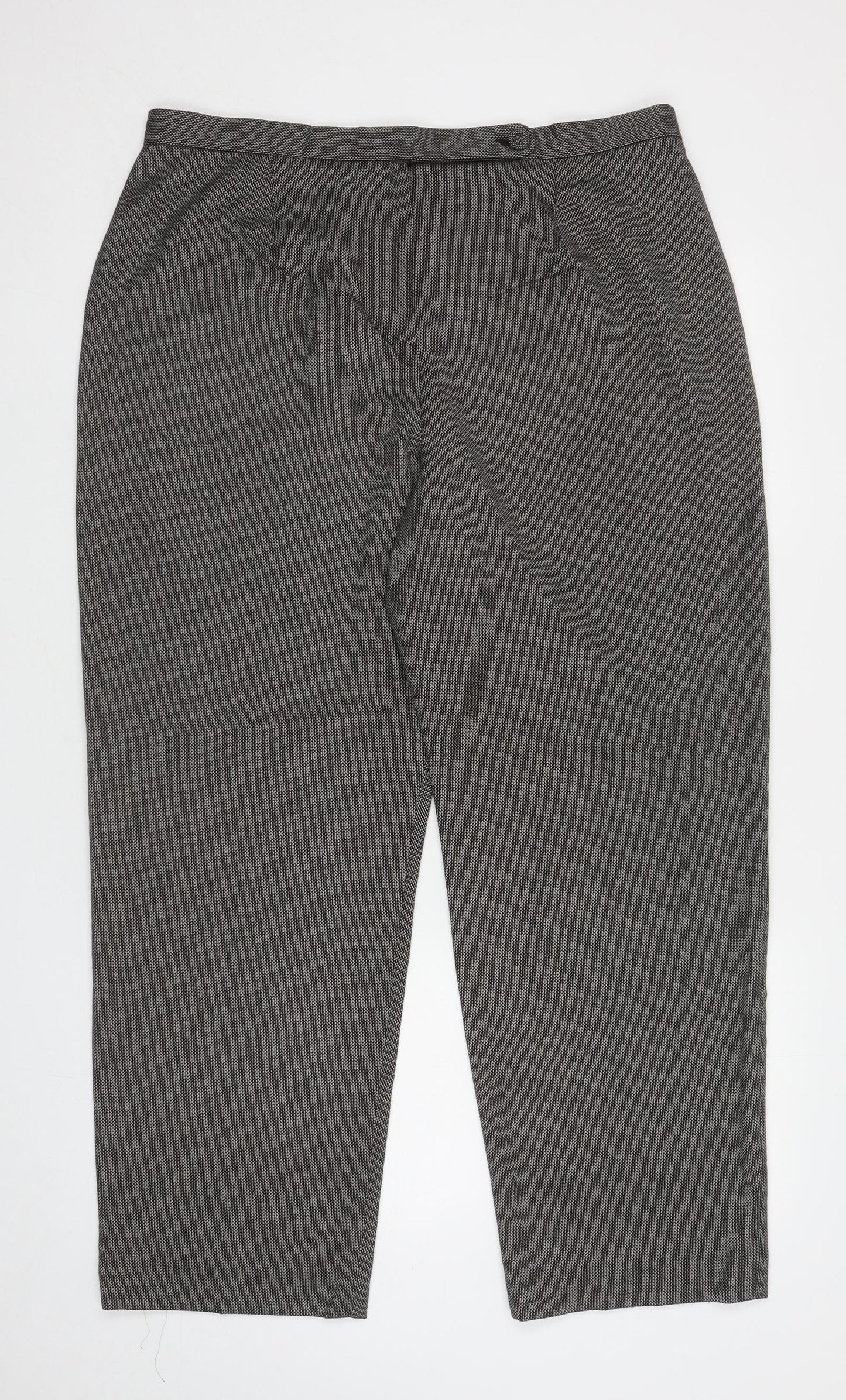 Eastex Womens Grey Geometric Polyester Dress Pants Trousers Size 20 L27.5 in Regular Zip