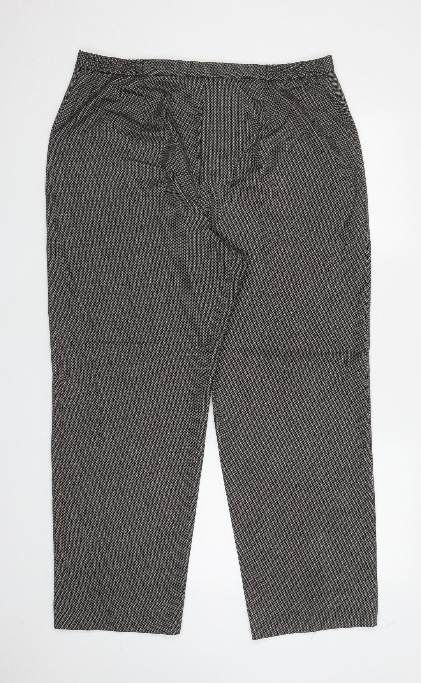 Eastex Womens Grey Geometric Polyester Dress Pants Trousers Size 20 L27.5 in Regular Zip