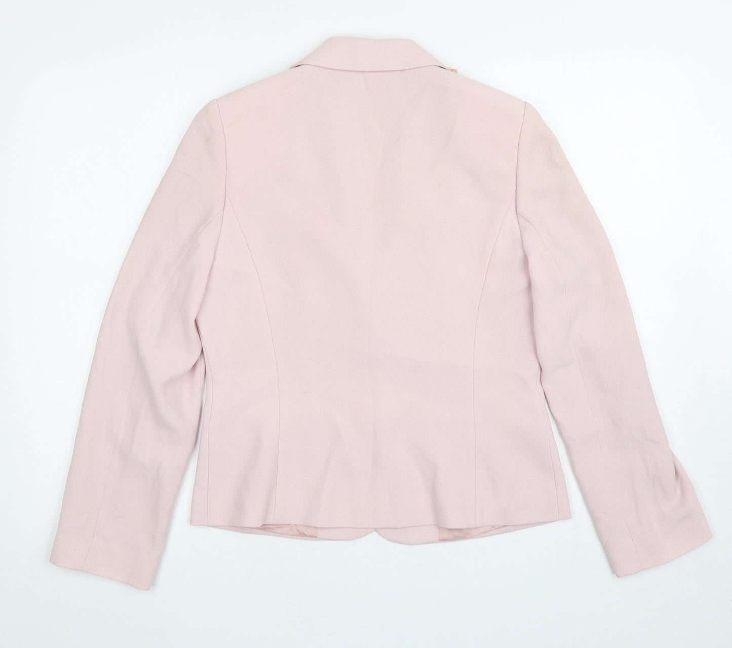 GOLD by Michael H Womens Pink Jacket Blazer Size 12 Button - Lace detail