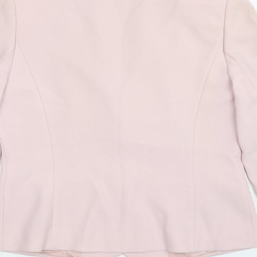 GOLD by Michael H Womens Pink Jacket Blazer Size 12 Button - Lace detail