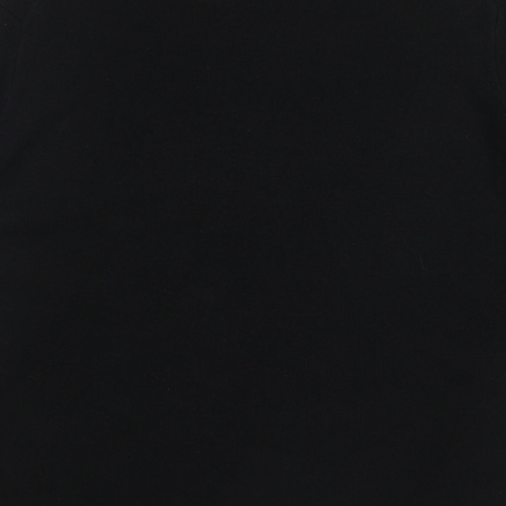 Marks and Spencer Womens Black Round Neck Acrylic Pullover Jumper Size 12