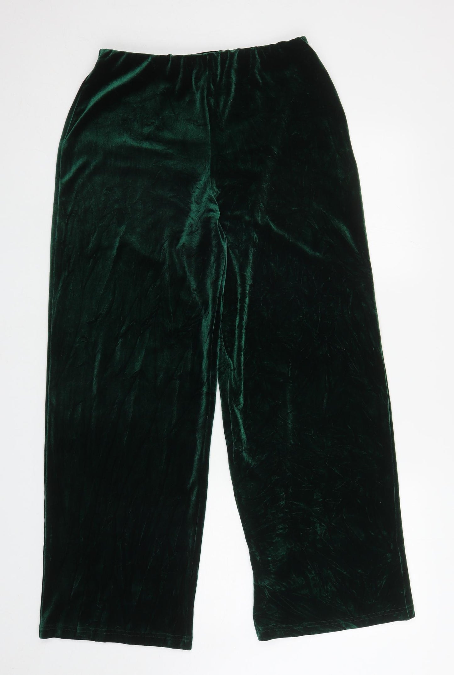 Joanna Hope Womens Green Polyester Trousers Size 14 L29 in Regular