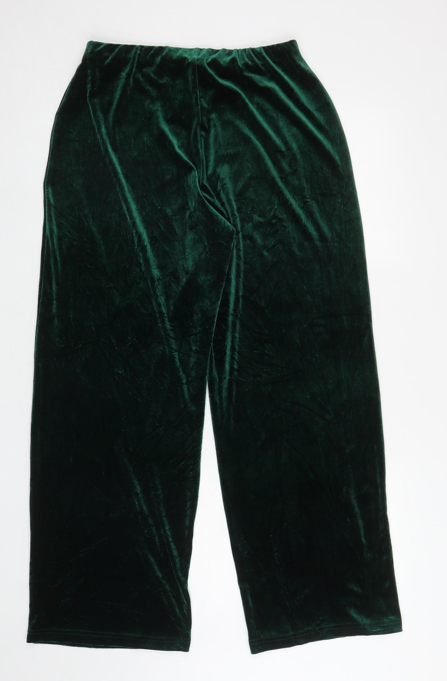 Joanna Hope Womens Green Polyester Trousers Size 14 L29 in Regular