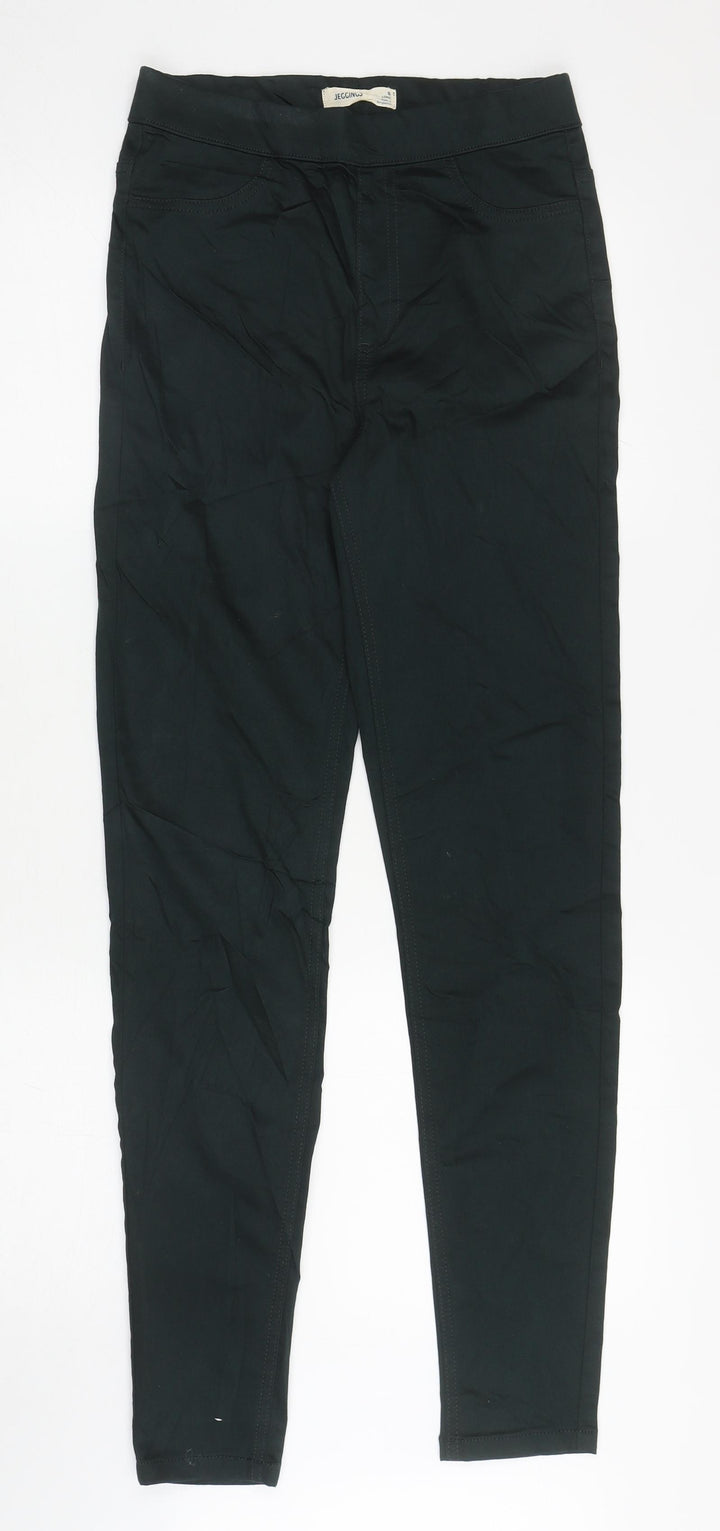 Marks and Spencer Womens Green Cotton Jegging Jeans Size 8 L30 in Regular