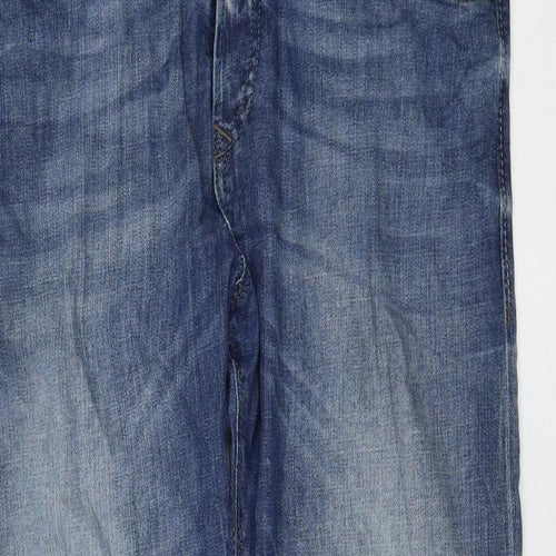Diesel Womens Blue Cotton Straight Jeans Size 33 in L30 in Regular Zip