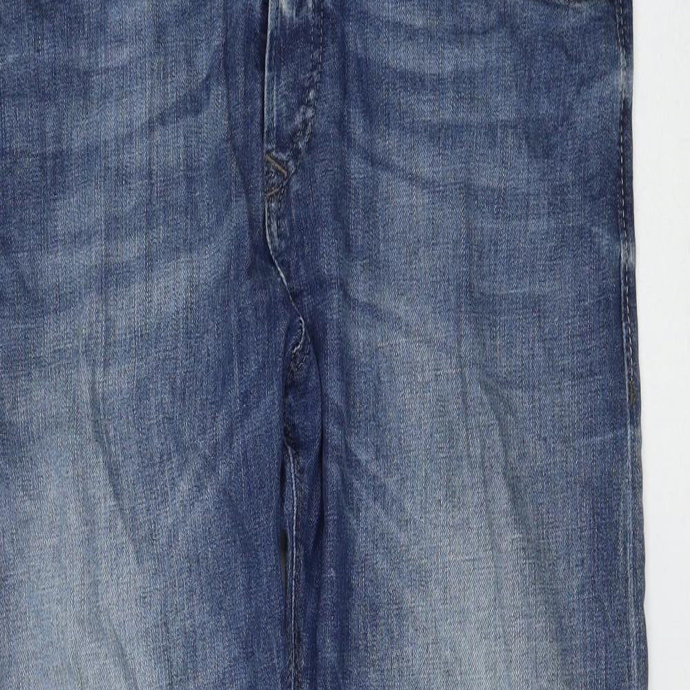 Diesel Womens Blue Cotton Straight Jeans Size 33 in L30 in Regular Zip