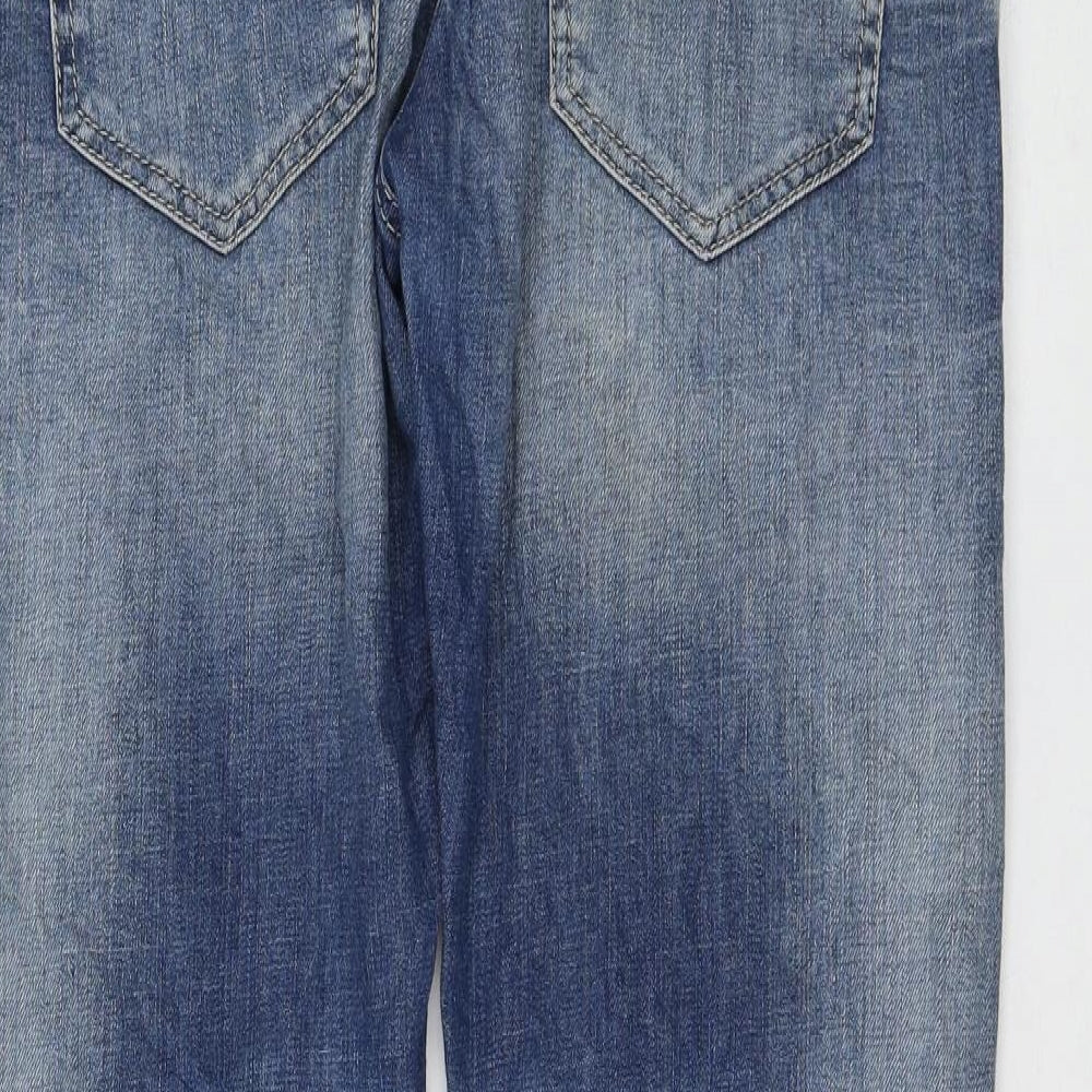 Diesel Womens Blue Cotton Straight Jeans Size 33 in L30 in Regular Zip