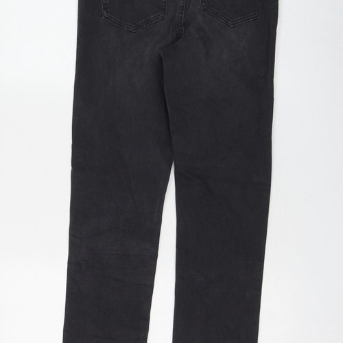 Marks and Spencer Womens Black Cotton Skinny Jeans Size 8 L30 in Regular Zip