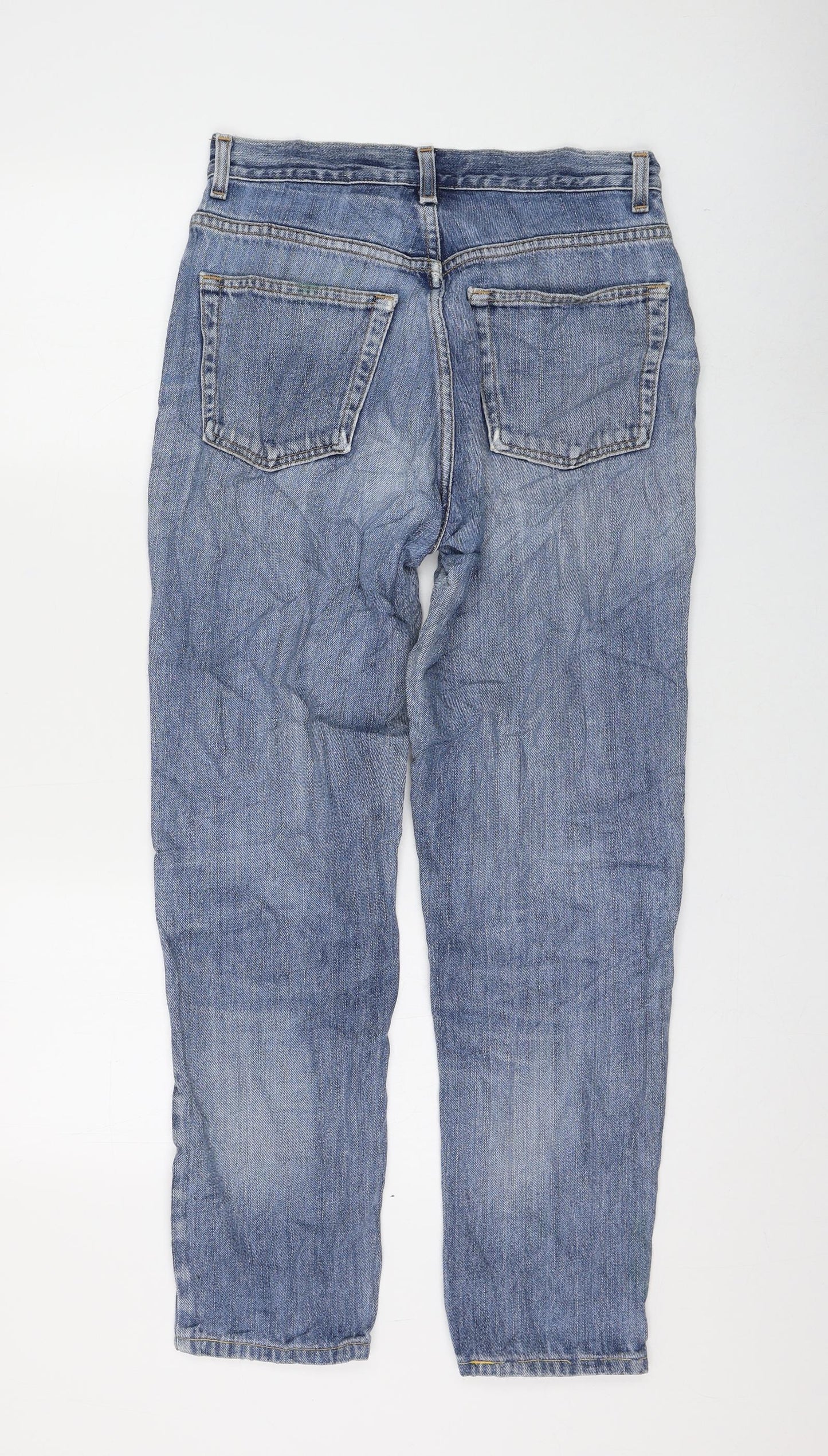 Gap Womens Blue Cotton Straight Jeans Size 30 in L28 in Regular Zip