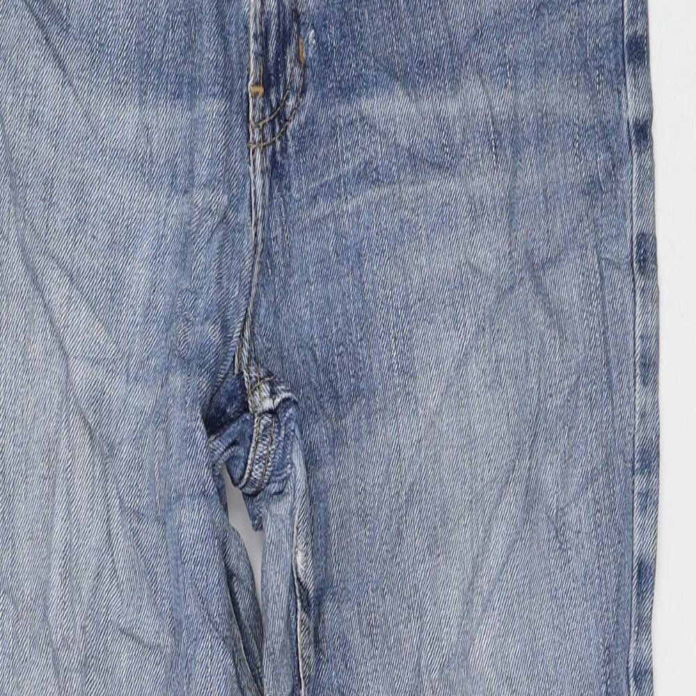 Gap Womens Blue Cotton Straight Jeans Size 30 in L28 in Regular Zip