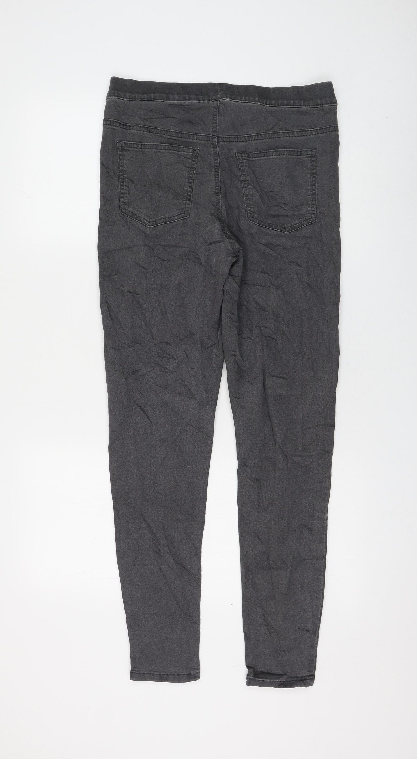 Marks and Spencer Womens Grey Cotton Jegging Jeans Size 12 L28 in Regular
