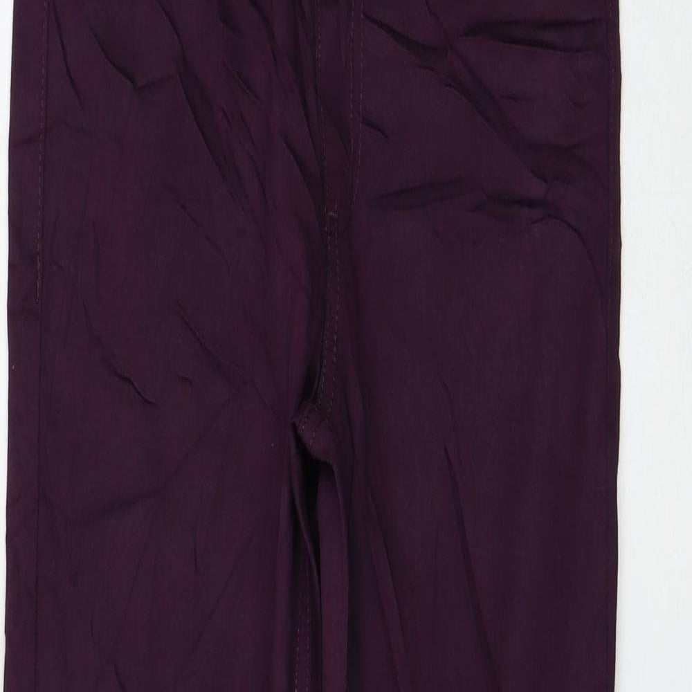 Marks and Spencer Womens Purple Cotton Jegging Jeans Size 6 L27 in Regular