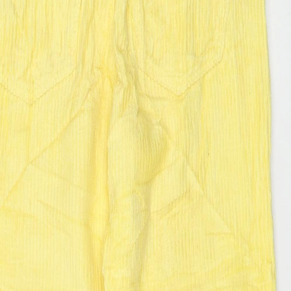 ASOS Womens Yellow Cotton Trousers Size 26 in L25 in Regular Zip