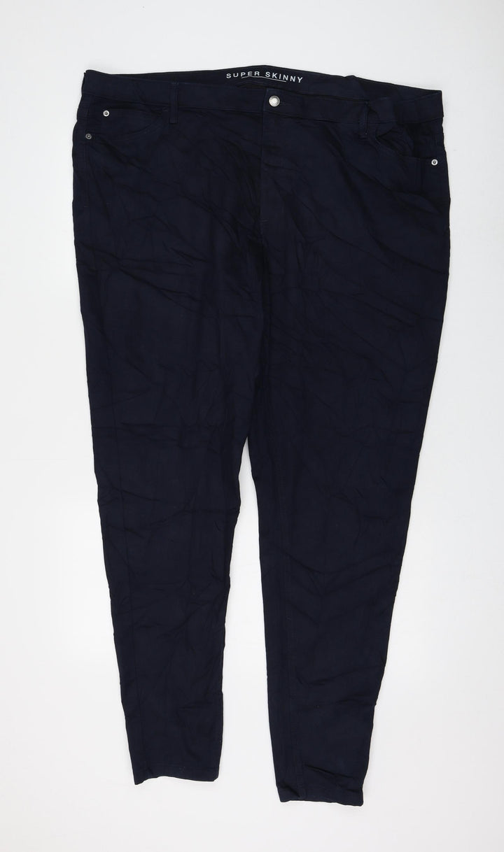 Preworn Womens Blue Polyester Skinny Jeans Size 44 in L31 in Regular Zip