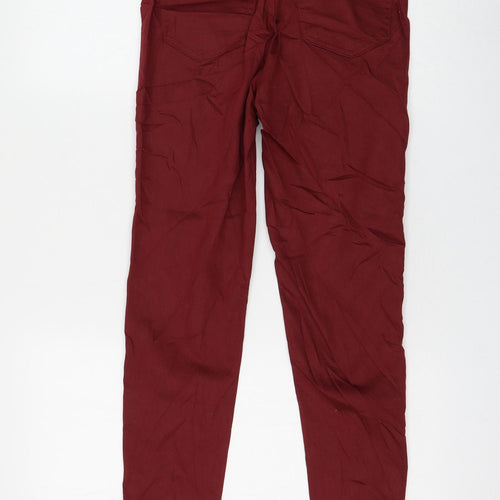 Marks and Spencer Womens Red Cotton Jegging Jeans Size 8 L28 in Regular