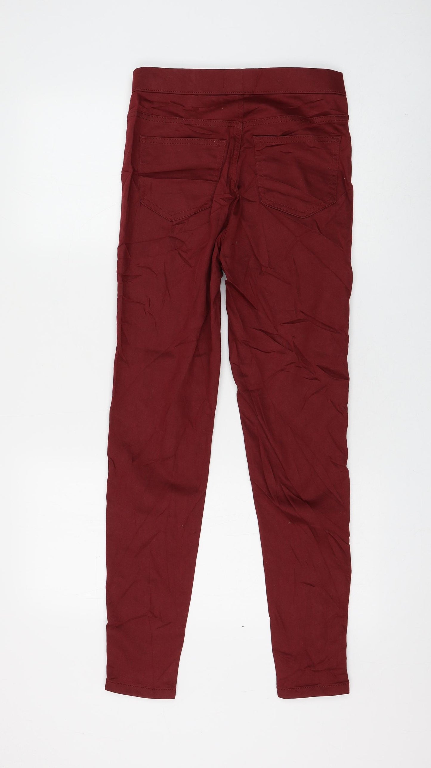 Marks and Spencer Womens Red Cotton Jegging Jeans Size 8 L28 in Regular