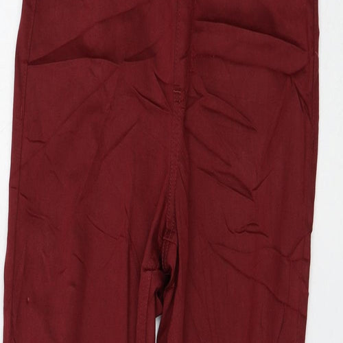 Marks and Spencer Womens Red Cotton Jegging Jeans Size 8 L28 in Regular