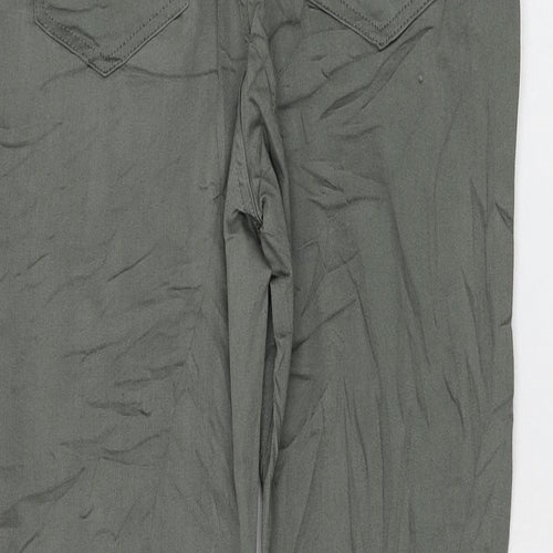 Preworn Womens Green Polyester Jegging Jeans Size 32 in L28 in Regular