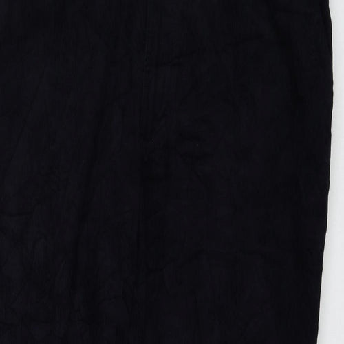 Marks and Spencer Womens Blue Cotton Trousers Size 42 in L31 in Regular Zip