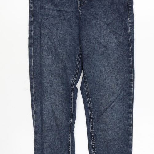 Topshop Womens Blue Cotton Skinny Jeans Size 25 in L30 in Regular Zip