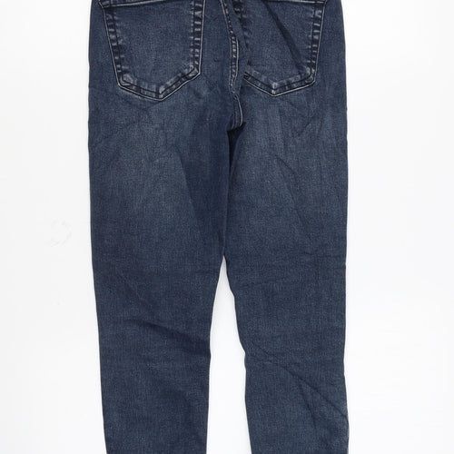 Topshop Womens Blue Cotton Skinny Jeans Size 25 in L30 in Regular Zip