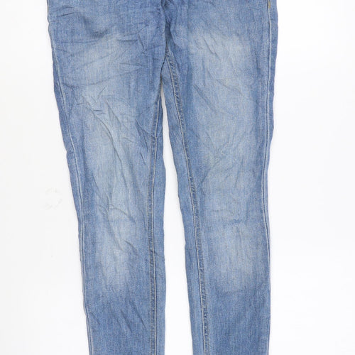 Only Womens Blue Cotton Skinny Jeans Size S L30 in Regular Zip