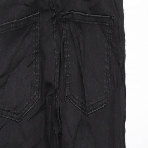 Marks and Spencer Womens Black Cotton Skinny Jeans Size 8 L26 in Regular Zip