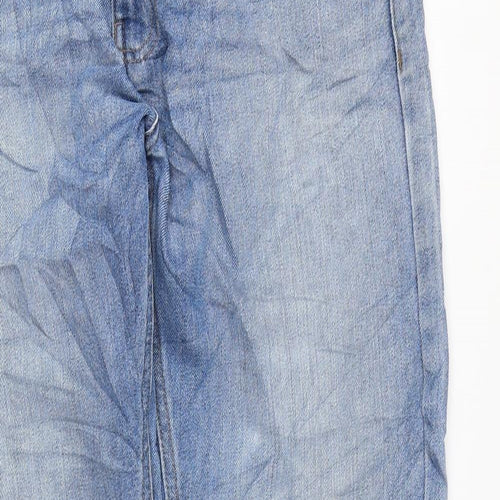 Denim & Co. Mens Blue Cotton Straight Jeans Size 32 in L32 in Regular Zip