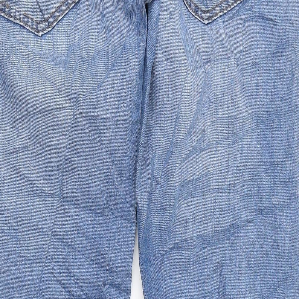 Denim & Co. Mens Blue Cotton Straight Jeans Size 32 in L32 in Regular Zip