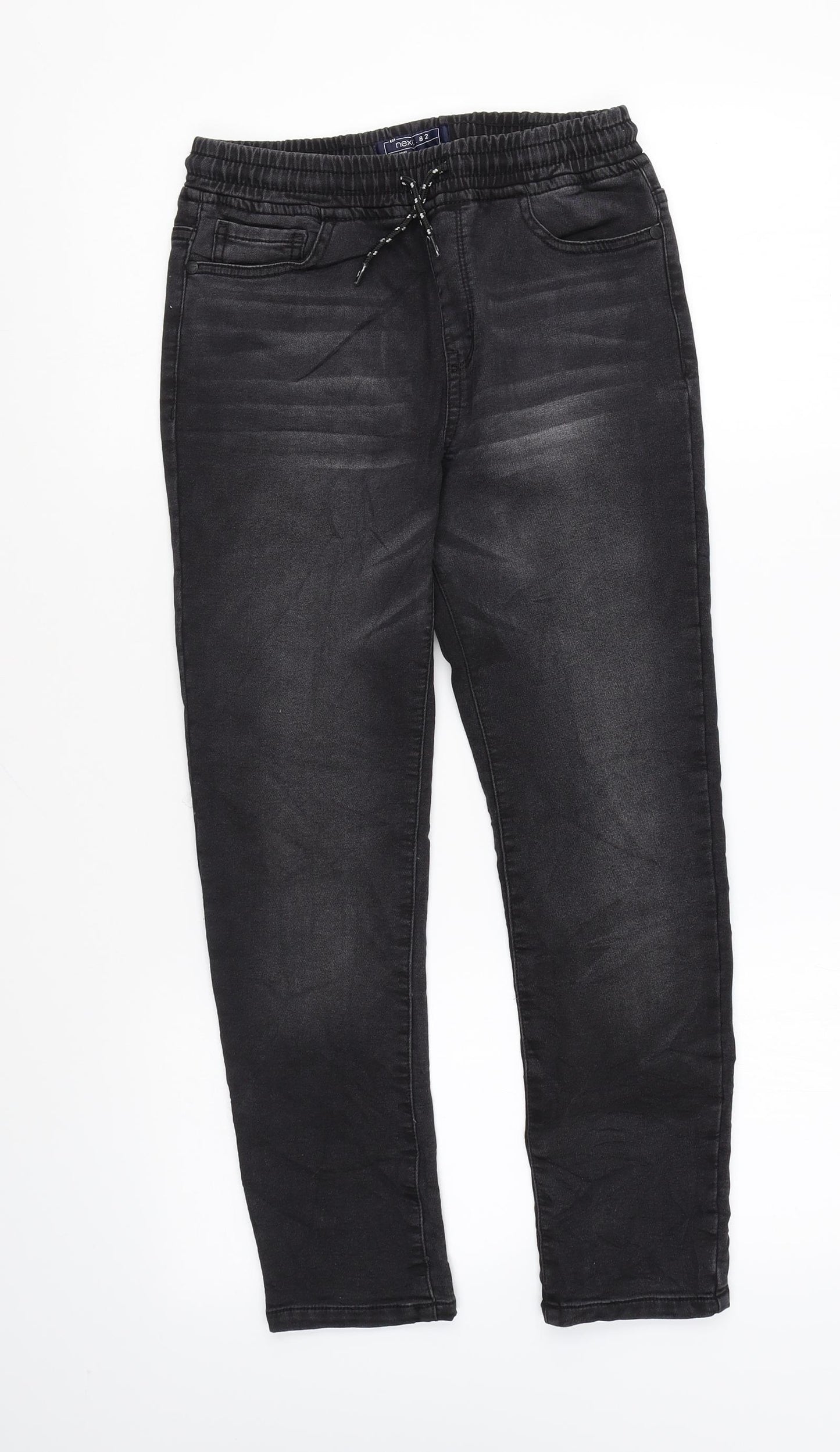 NEXT Boys Black Cotton Skinny Jeans Size 10 Years Regular Drawstring