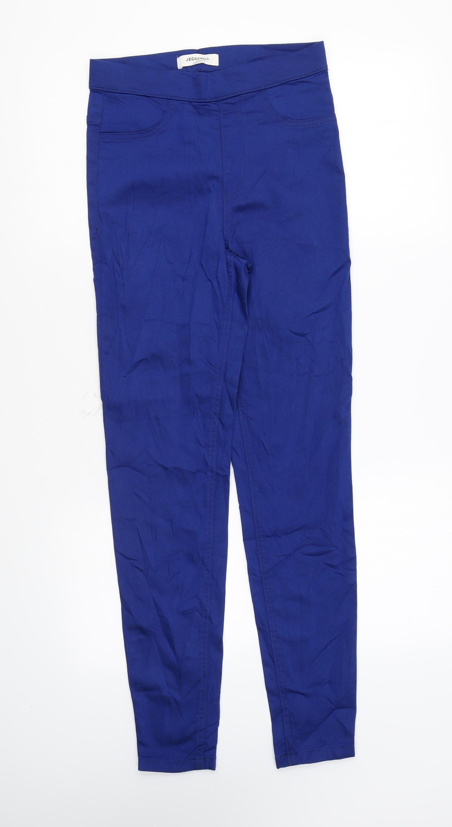 Marks and Spencer Womens Blue Cotton Jegging Leggings Size 6 L29 in