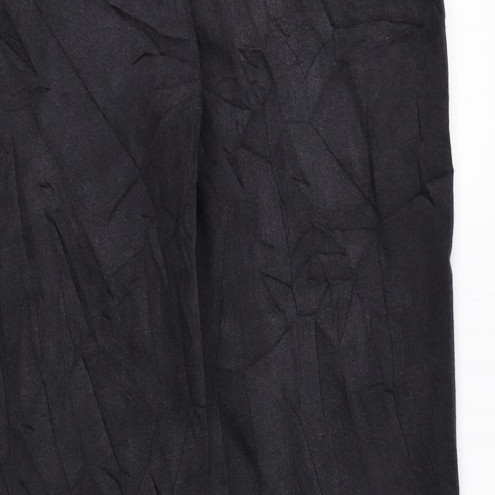 Per Una Womens Black Cotton Straight Jeans Size 12 L28 in Regular Zip