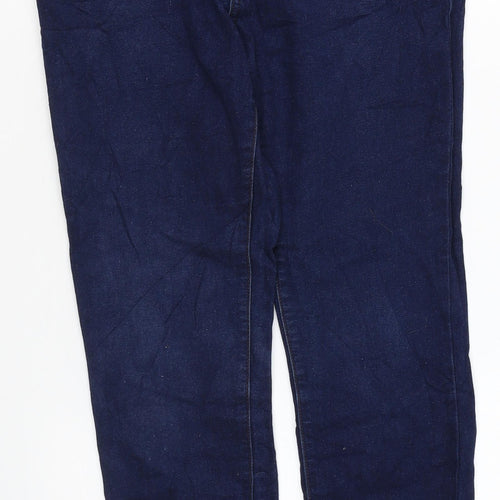 Denim & Co. Womens Blue Cotton Skinny Jeans Size 10 L26 in Regular Zip