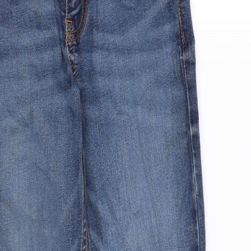 TU Boys Blue Cotton Straight Jeans Size 10 Years Regular Zip