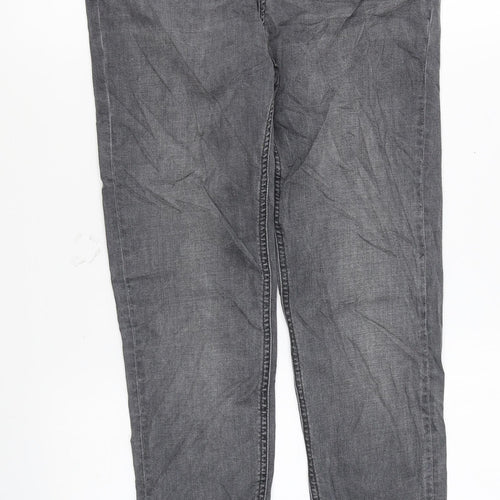 Per Una Womens Grey Cotton Skinny Jeans Size 8 L31 in Regular Zip - Long