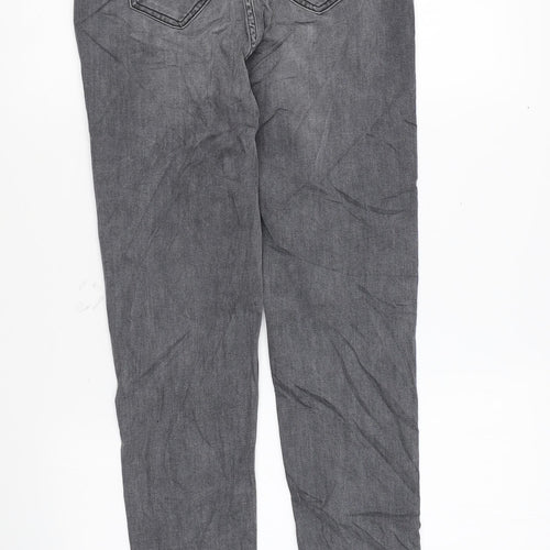Per Una Womens Grey Cotton Skinny Jeans Size 8 L31 in Regular Zip - Long