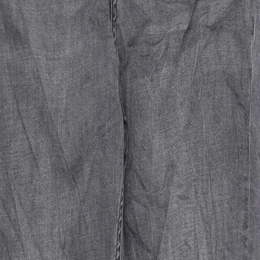 Per Una Womens Grey Cotton Skinny Jeans Size 8 L31 in Regular Zip - Long