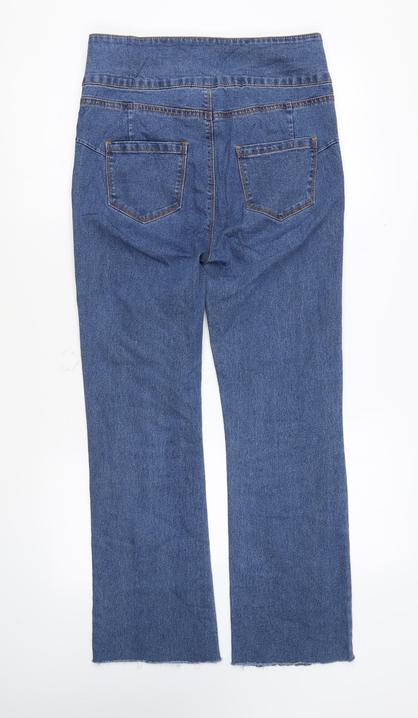 Avon Womens Blue Cotton Straight Jeans Size 12 L26 in Regular Zip