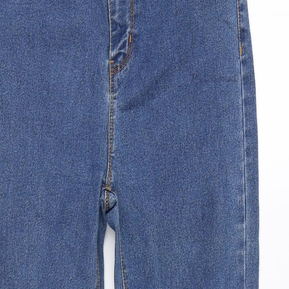Avon Womens Blue Cotton Straight Jeans Size 12 L26 in Regular Zip