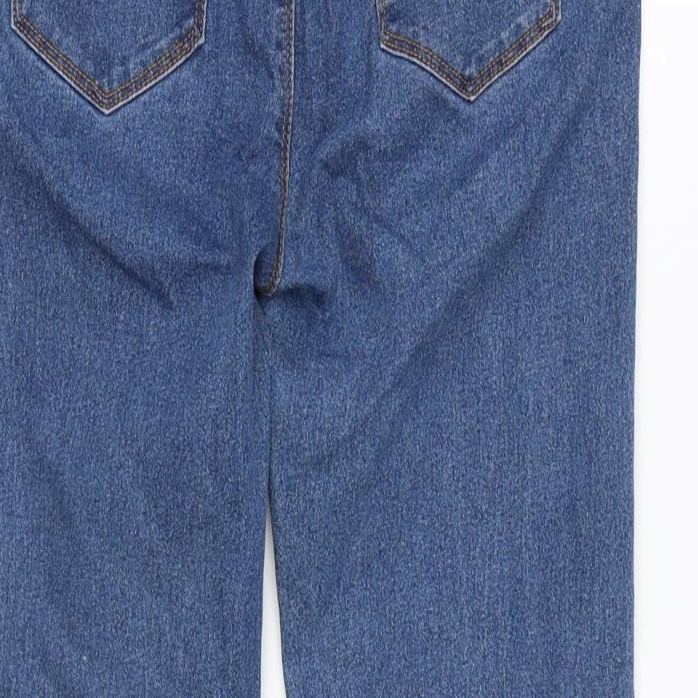 Avon Womens Blue Cotton Straight Jeans Size 12 L26 in Regular Zip