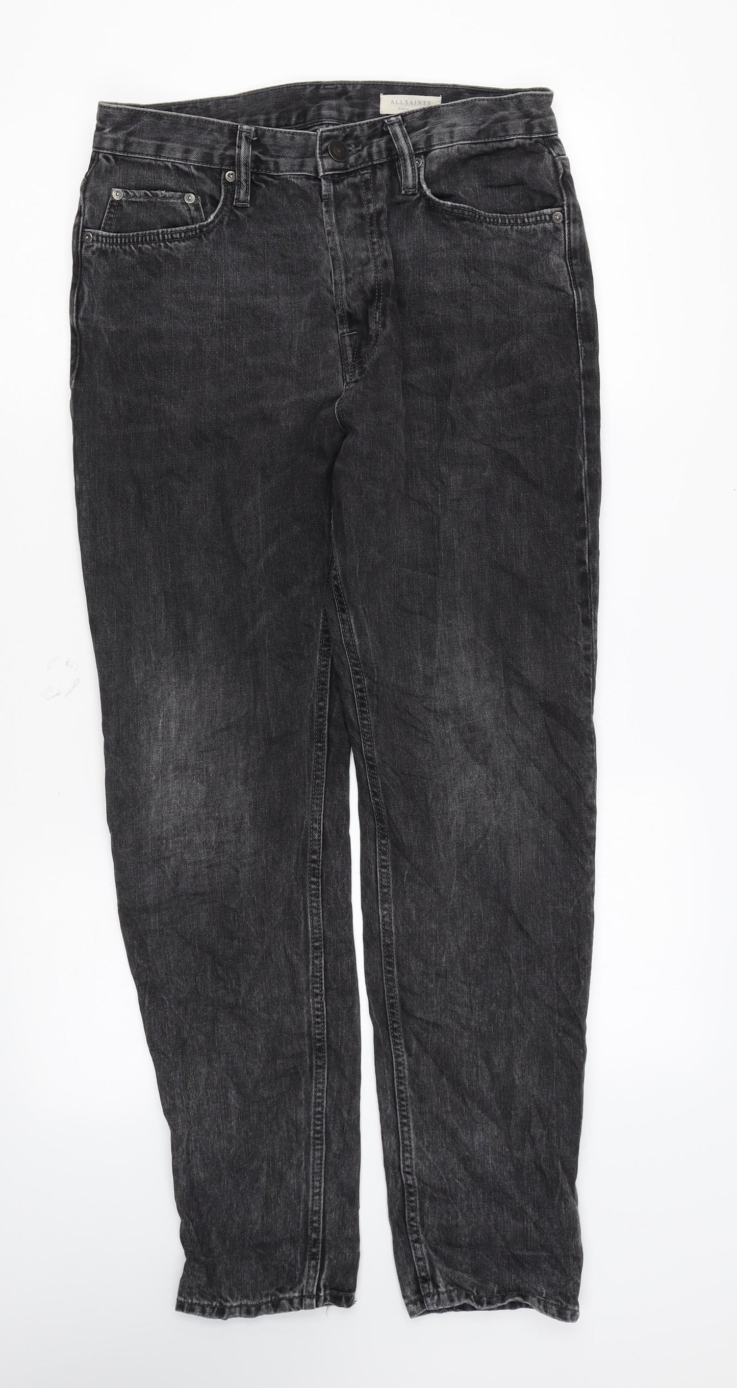 AllSaints Mens Black Cotton Skinny Jeans Size 28 in L29 in Regular Zip