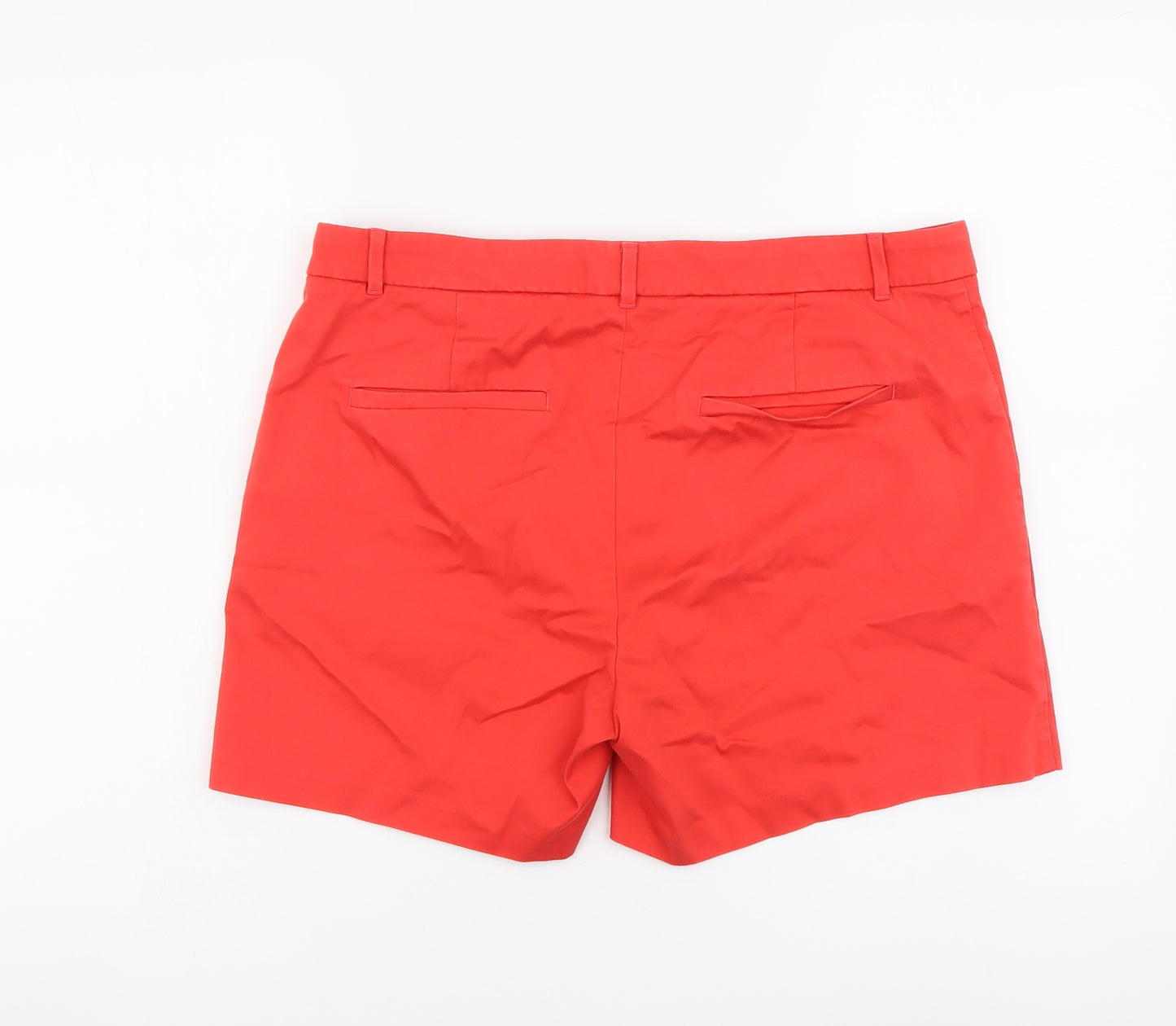 Banana Republic Womens Red Cotton Chino Shorts Size 10 L4 in Regular Button