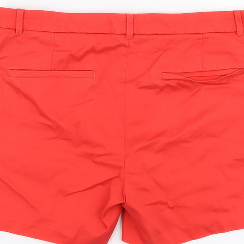 Banana Republic Womens Red Cotton Chino Shorts Size 10 L4 in Regular Button