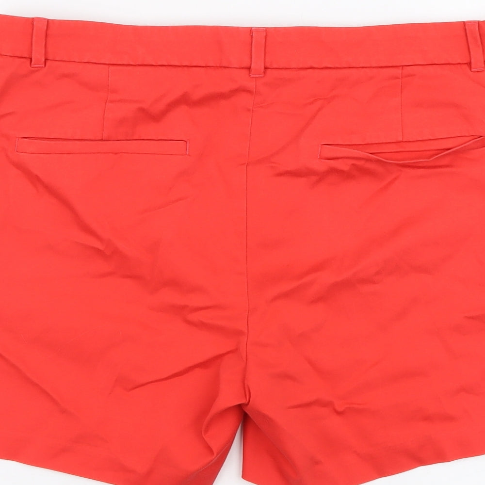 Banana Republic Womens Red Cotton Chino Shorts Size 10 L4 in Regular Button