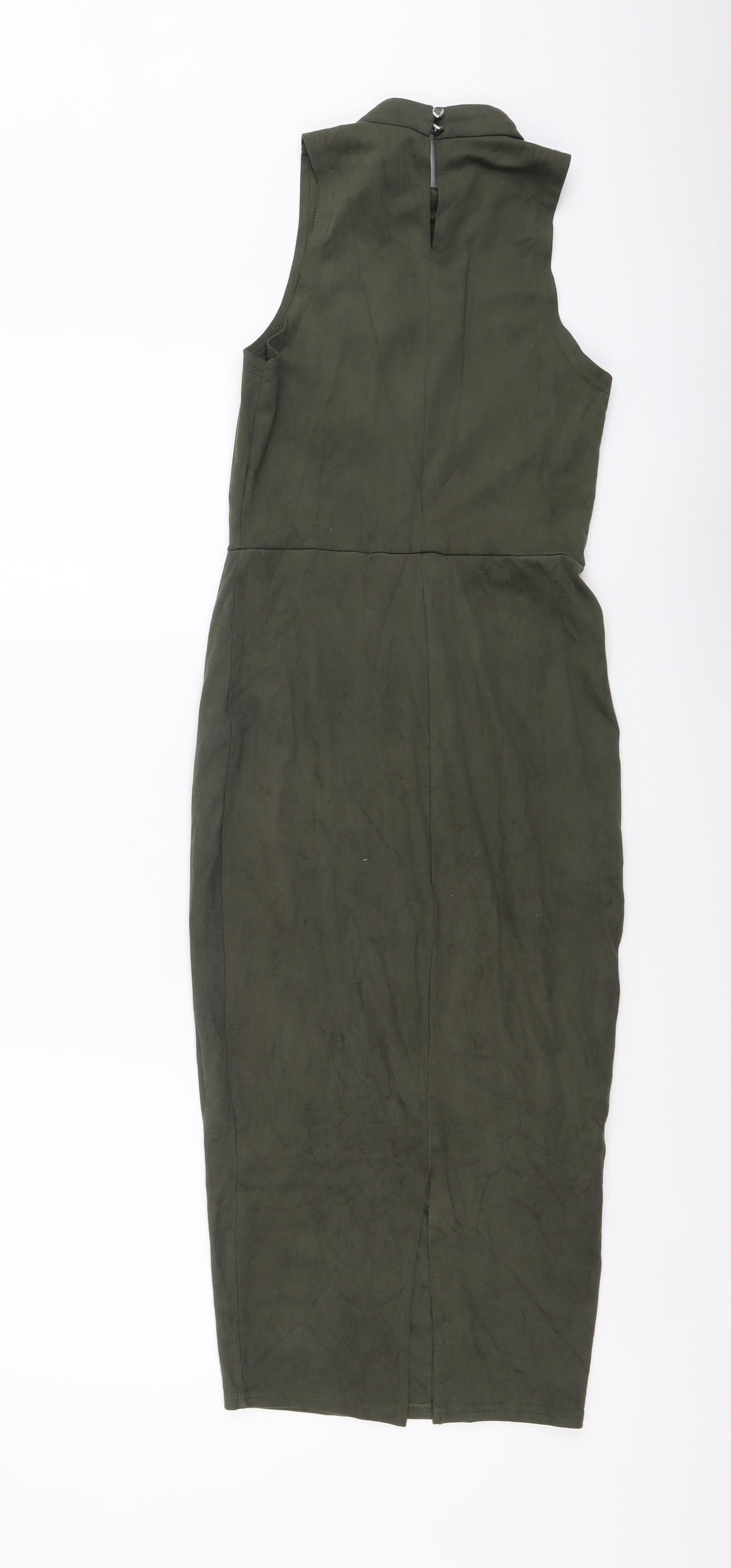 Atmosphere Womens Green Polyester Bodycon Size 8 Mock Neck Pullover